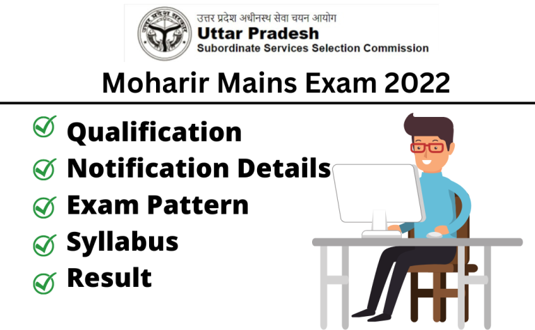 UPSSSC Moharir Recruitment Mains Exam 2022