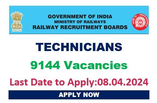 Railway Recruitment Board 9144 Post Bharti