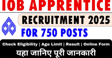 Indian Overseas Bank, Indian Overseas Bank Apprentice Recruitment 2025,sarkarijob, sarkari job, sarkari result, sarkari exam, freejobalert