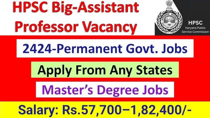 HPSC Assistant Professor Bharti 2024