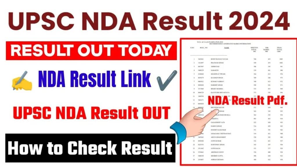 UPSC NDA I Result 2024