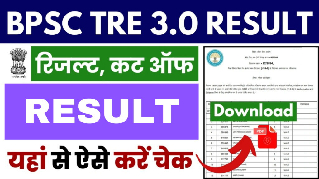 BPSC,BPSC School Teacher TRE 3.0 Class 11-12th Result 2025,sarkarijob, sarkari job, sarkari result, sarkari exam, freejobalert