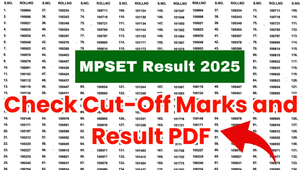 MPPSC, MPPSC State Eligibility Test MP SET Result 2025,sarkarijob, sarkari job, sarkari result, sarkari exam, freejobalert