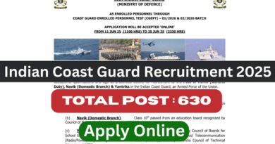 Coast Guard Navik / Yantrik CGEPT 01/2026, 02/2026 Online Form, sarkarijob, sarkari job, sarkari result, sarkari exam, freejobalert, sarkarijobfind, sarkari job find, sarkari job, sarkariresult, sarkariexam, government job, government exam