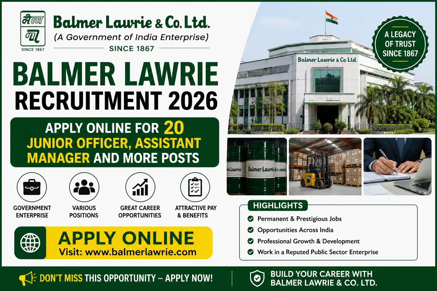 Balmer Lawrie Recruitment 2026,sarkari job, sarkari result, sarkarijob, sarkariexam, sarkari naukari, sarkarijobfind, sarkari job find, freejobalert, sarkariresult, sarkari exam, sarkari ujala
