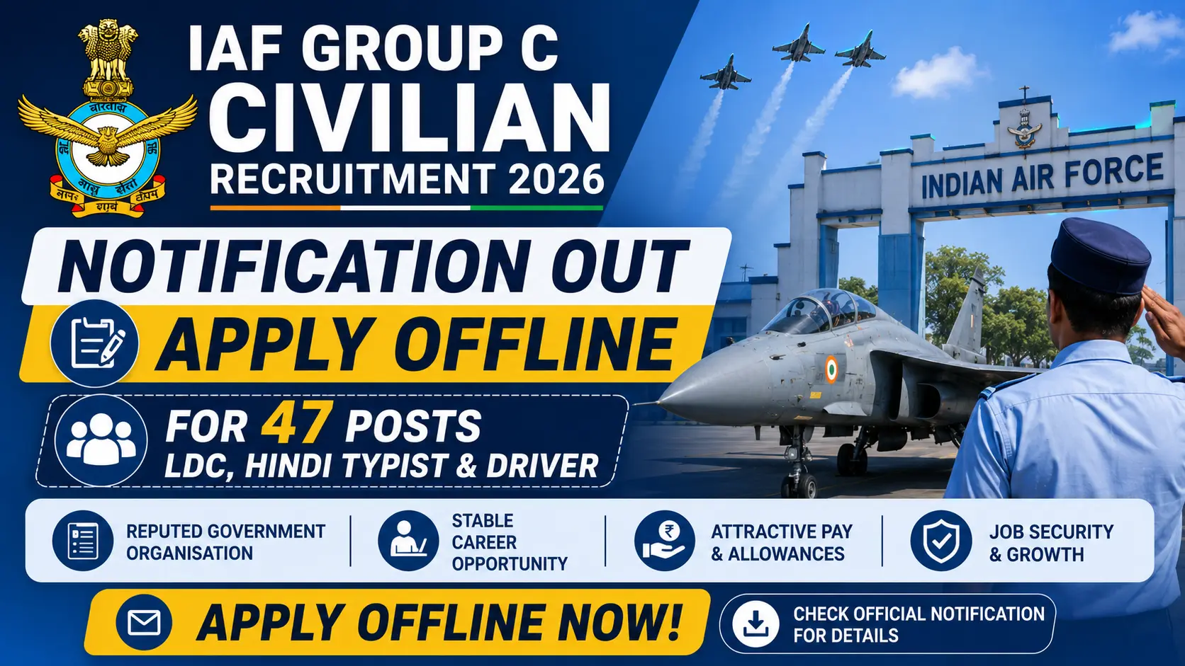 IAF Group C Civilian Recruitment 2026, sarkari job, sarkari result, sarkarijob, sarkariexam, sarkari naukari, sarkarijobfind, sarkari job find, freejobalert, sarkariresult, sarkari exam, sarkari ujala