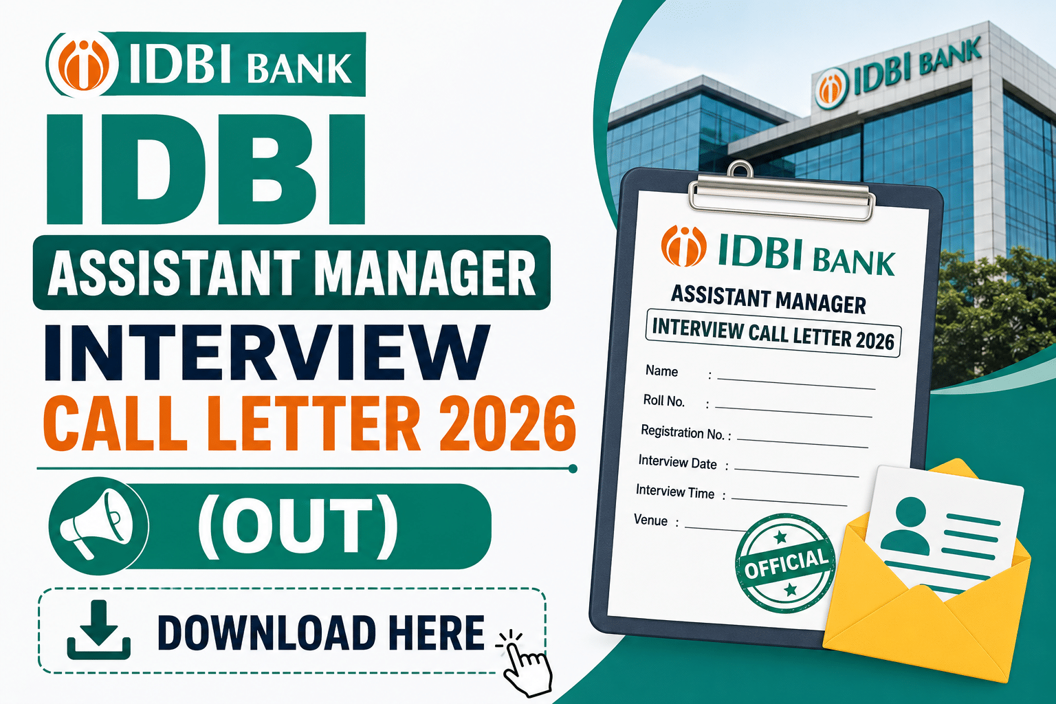 IDBI Assistant Manager Interview Call Letter 2026, sarkari job, sarkari result, sarkarijob, sarkariexam, sarkari naukari, sarkarijobfind, sarkari job find, freejobalert, sarkariresult, sarkari exam, sarkari ujala