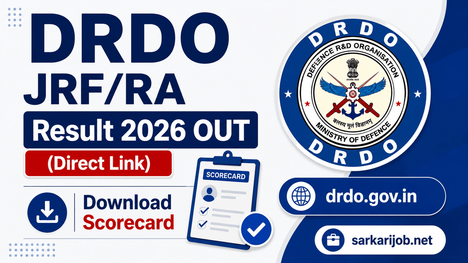 DRDO JRF/RA Result 2026, sarkari job, sarkari result, sarkarijob, sarkariexam, sarkari naukari, sarkarijobfind, sarkari job find, freejobalert, sarkariresult, sarkari exam, sarkari ujala