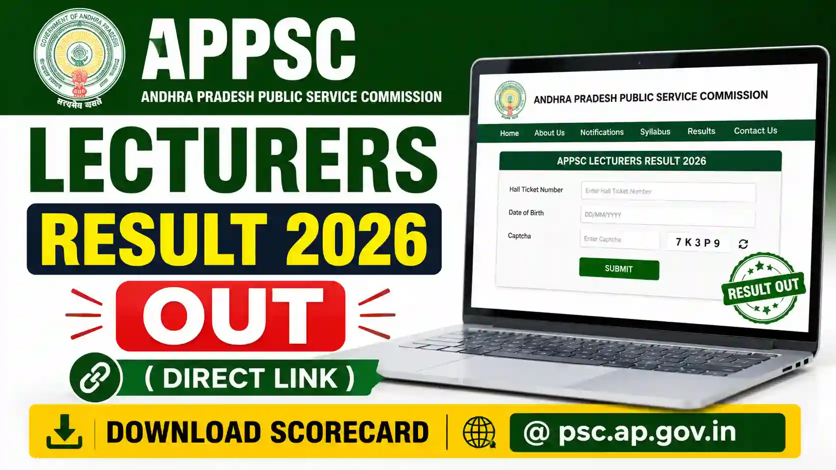 APPSC Lecturers Result 2026 OUT (Direct Link) - Download Scorecard @ psc.ap.gov.in, sarkari job, sarkari result, sarkarijob, sarkariexam, sarkari naukari, sarkarijobfind, sarkari job find, freejobalert, sarkariresult, sarkari exam, sarkari ujala