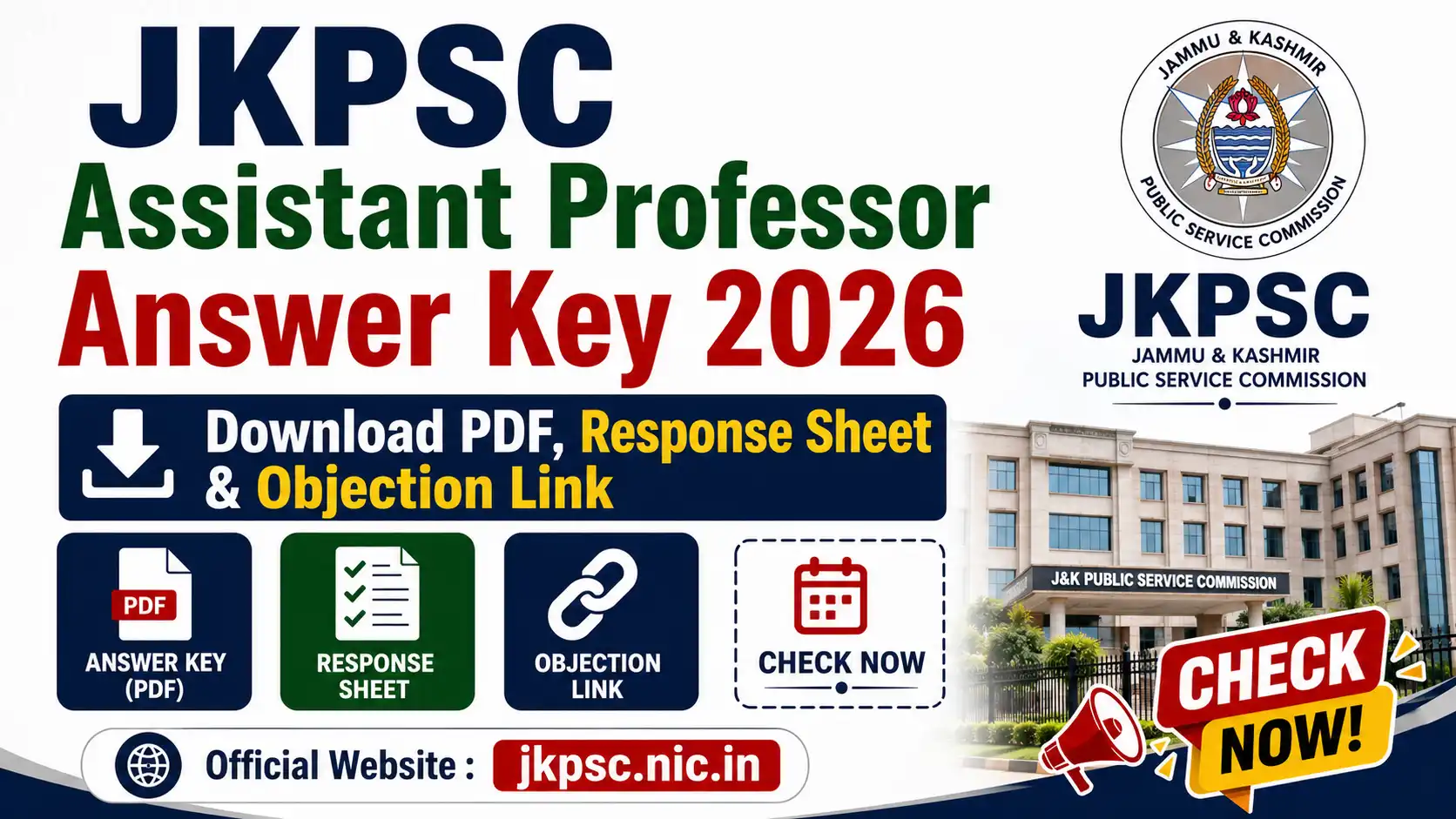 JKPSC Assistant Professor Answer Key 2026, sarkari job, sarkari result, sarkarijob, sarkariexam, sarkari naukari, sarkarijobfind, sarkari job find, freejobalert, sarkariresult, sarkari exam, sarkari ujala