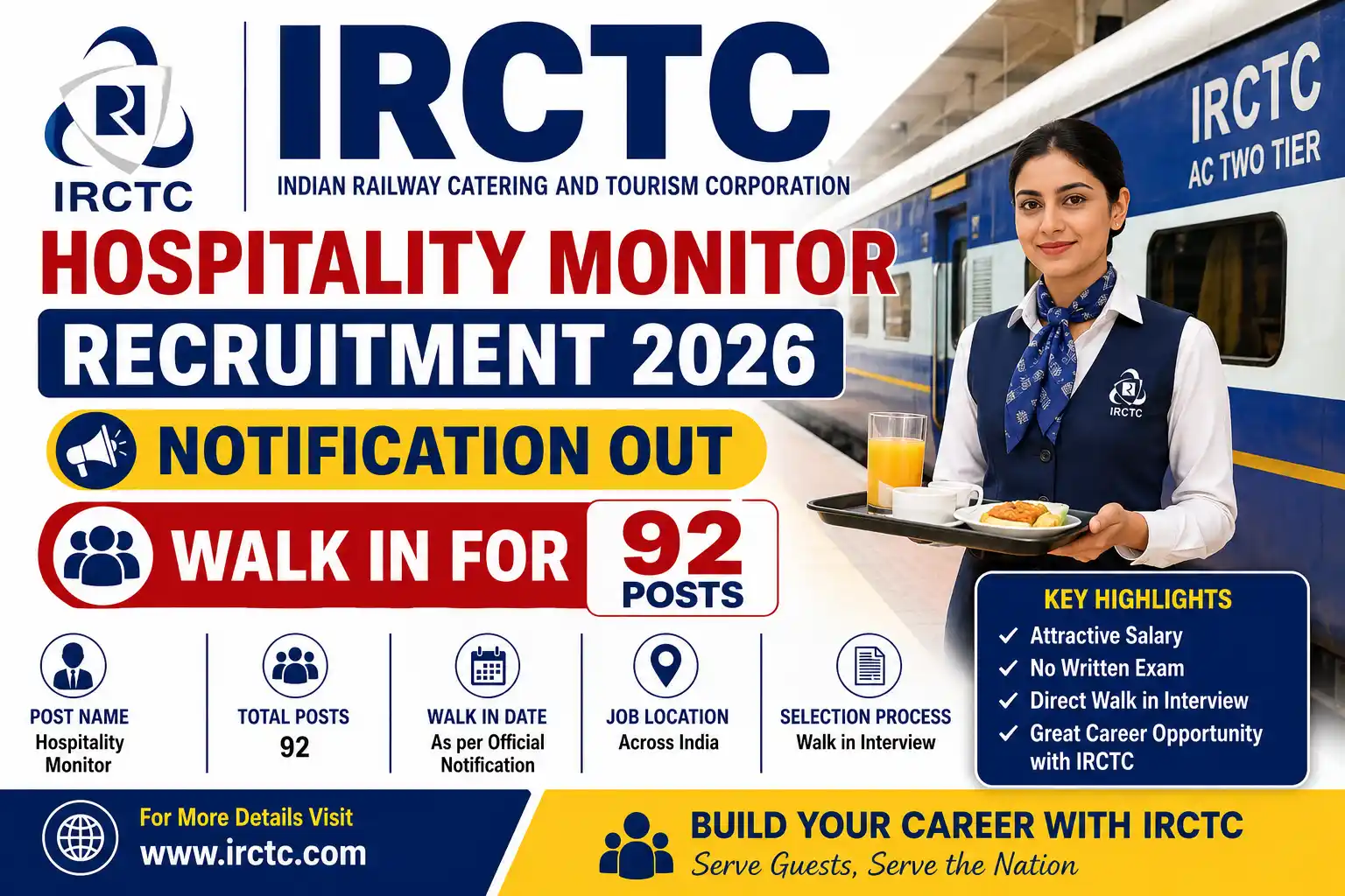 IRCTC Hospitality Monitor Recruitment 2026, sarkari job, sarkari result, sarkarijob, sarkariexam, sarkari naukari, sarkarijobfind, sarkari job find, freejobalert, sarkariresult, sarkari exam, sarkari ujala