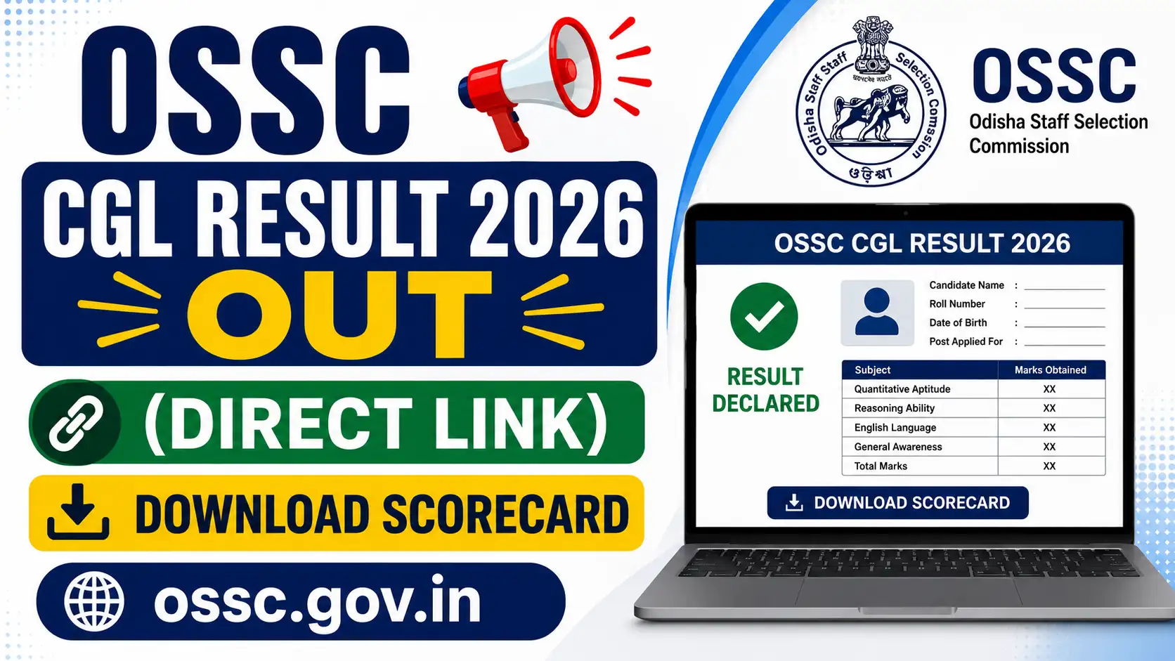 OSSC CGL Result 2026, sarkari job, sarkari result, sarkarijob, sarkariexam, sarkari naukari, sarkarijobfind, sarkari job find, freejobalert, sarkariresult, sarkari exam, sarkari ujala