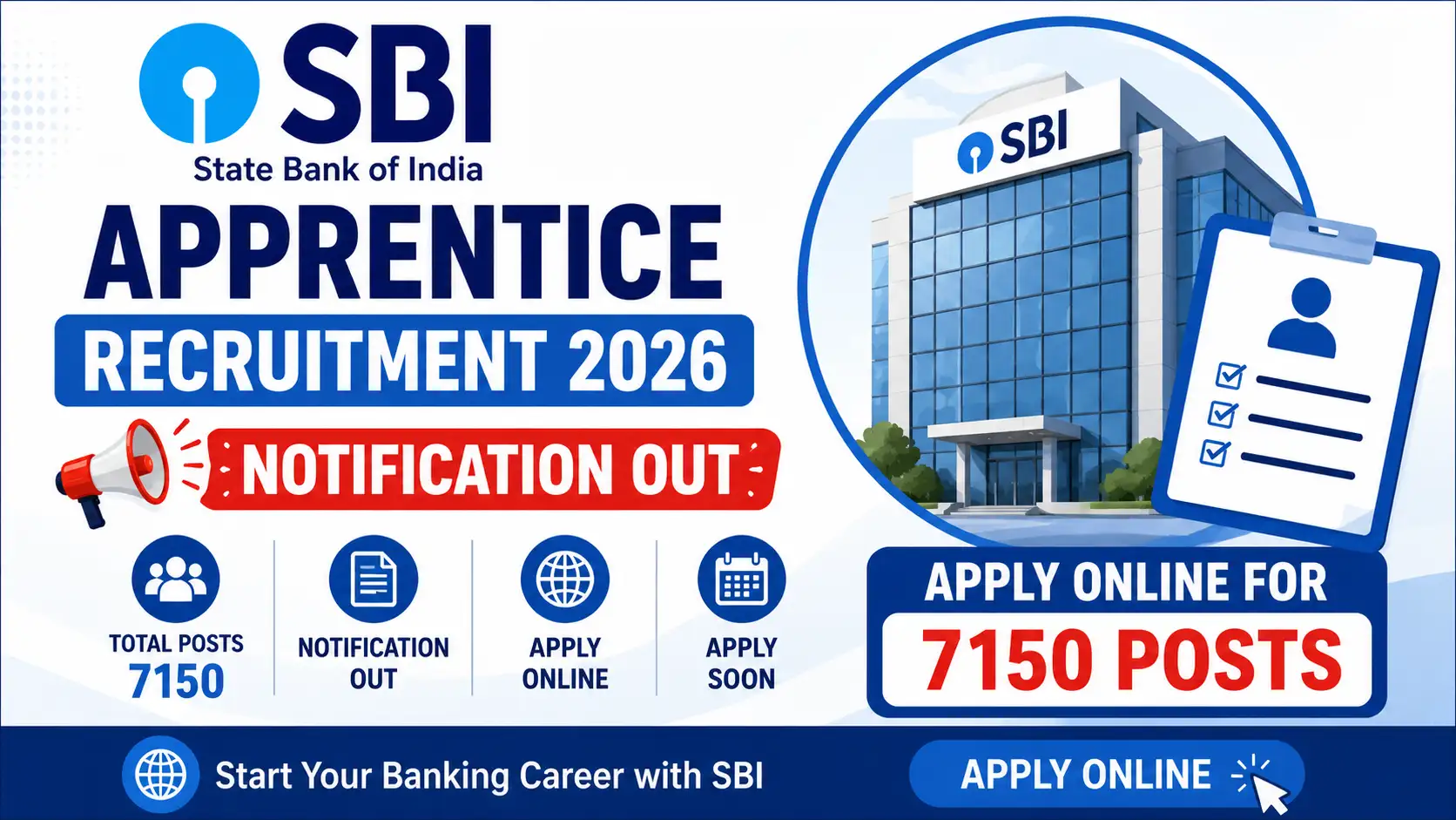 SBI Apprentice Recruitment, sarkari job, sarkari result, sarkarijob, sarkariexam, sarkari naukari, sarkarijobfind, sarkari job find, freejobalert, sarkariresult, sarkari exam, sarkari ujala