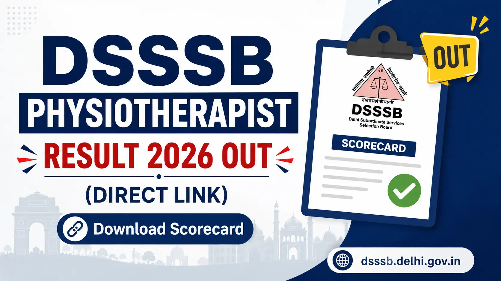 DSSSB Physiotherapist Result 2026, sarkari job, sarkari result, sarkarijob, sarkariexam, sarkari naukari, sarkarijobfind, sarkari job find, freejobalert, sarkariresult, sarkari exam, sarkari ujala