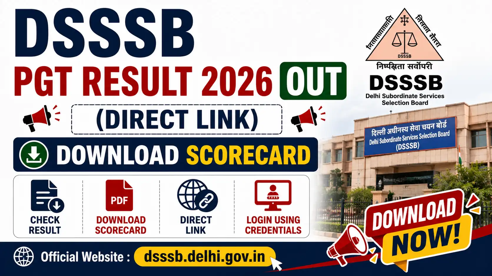 DSSSB PGT Result 2026, sarkari job, sarkari result, sarkarijob, sarkariexam, sarkari naukari, sarkarijobfind, sarkari job find, freejobalert, sarkariresult, sarkari exam, sarkari ujala