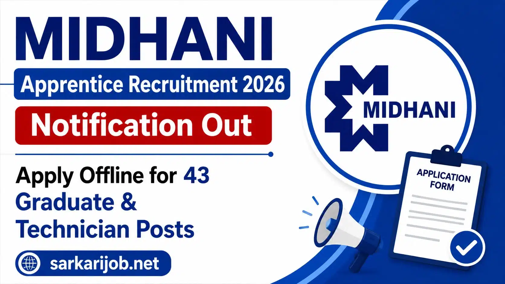 MIDHANI Apprentice Recruitment 2026, sarkari job, sarkari result, sarkarijob, sarkariexam, sarkari naukari, sarkarijobfind, sarkari job find, freejobalert, sarkariresult, sarkari exam, sarkari ujala
